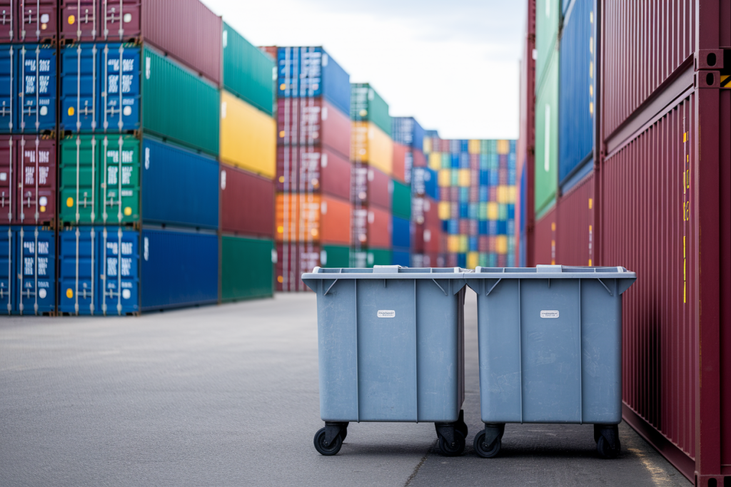 parc-conteneurs-colores-bennes