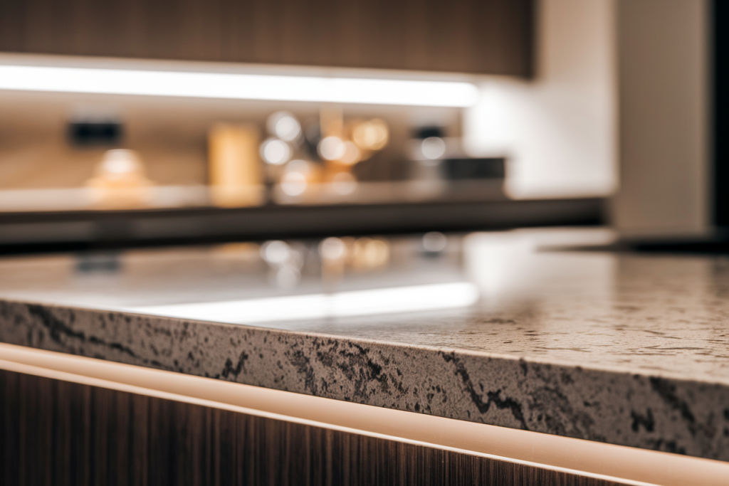 cuisine-moderne-plantravail-granite-eclairage