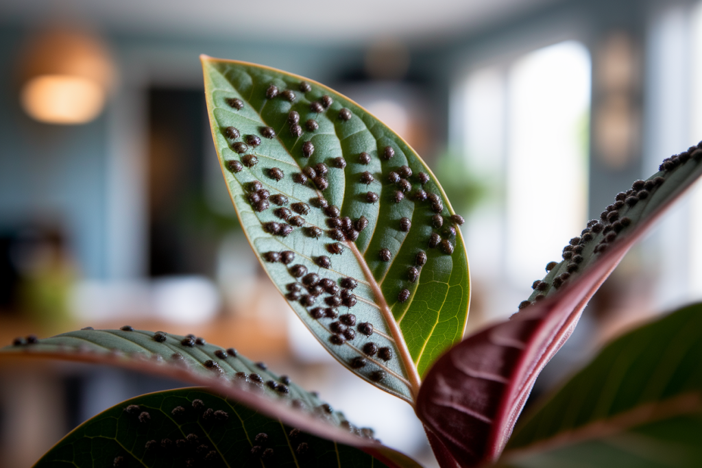 grosplan-feuille-pucerons-fond-flou