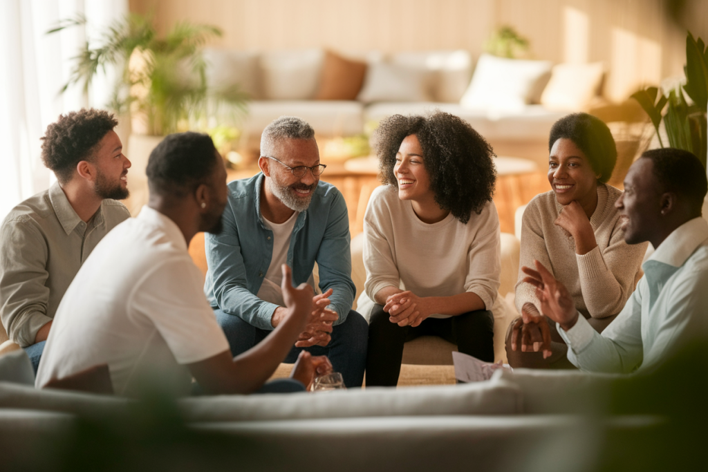 groupe-personnes-salon-conversation-deco-ecologique
