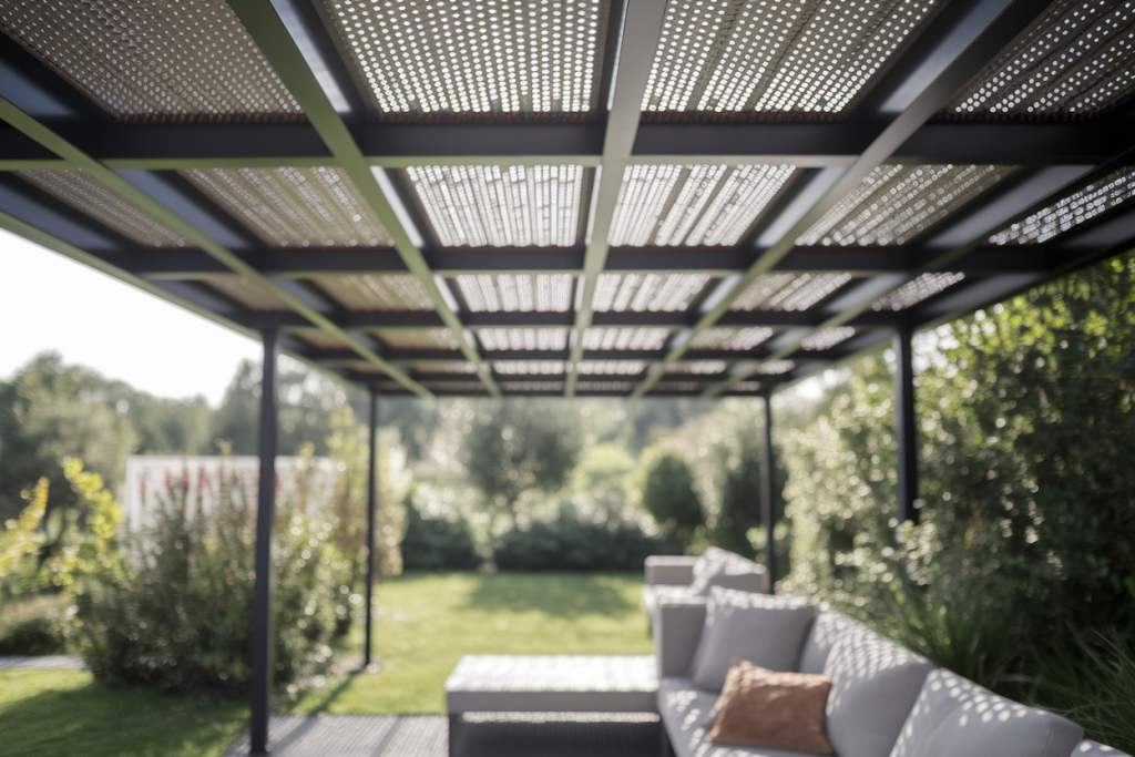 pergola-tissu-microperfore-texture-lumiere