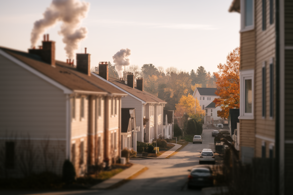 rue-batiments-residentiels-cheminees-automne