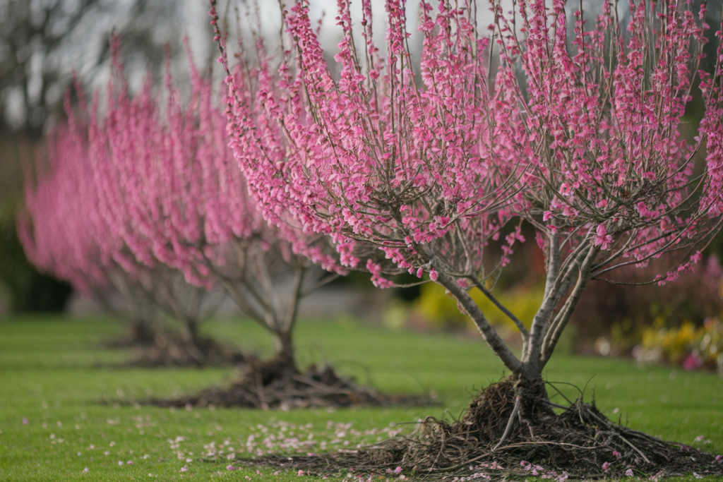 arbre-judas-fleurs-roses-paysage
