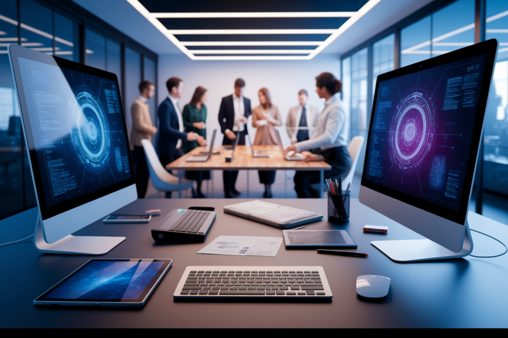 bureau-tech-moderne-innovation-équipe