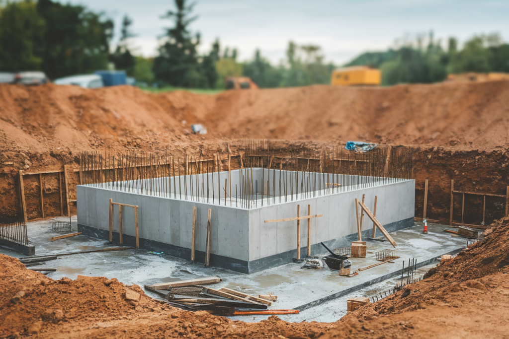 chantier-construction-fondation-maison-outils