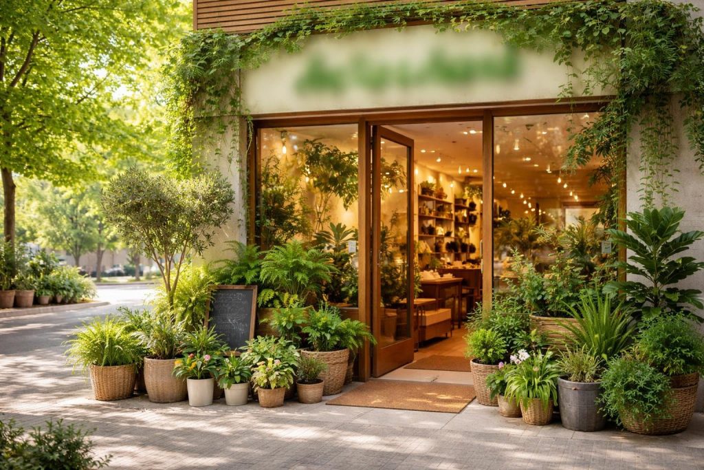 facade-magasin-moderne-verdure