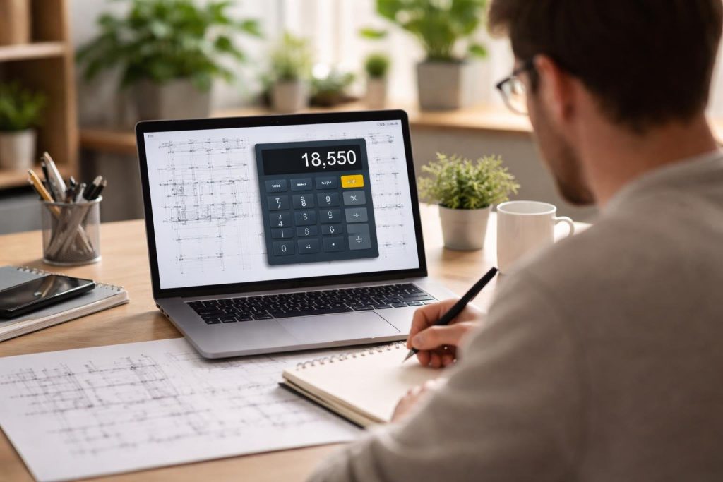 personne-notes-ordinateur-bureau-plantes