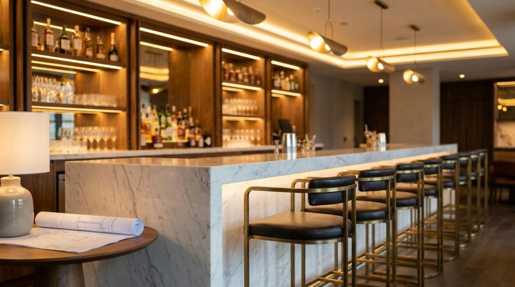 Aménagement bar : comment transformer un local en espace professionnel réussi