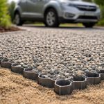 dalle-stabilisatrice-gravier-voiture-floue