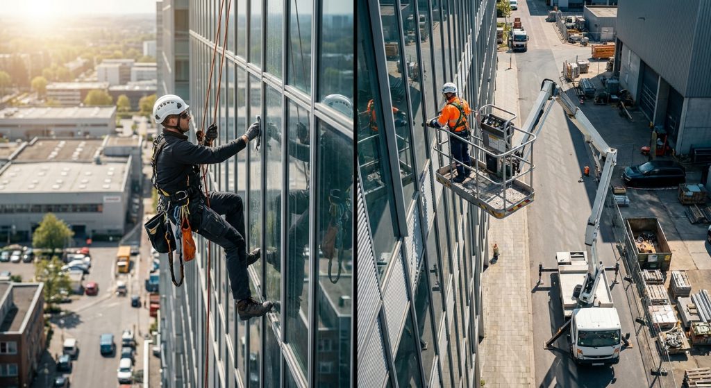 Cordiste ou nacelle : quelle solution choisir pour des travaux en hauteur ?